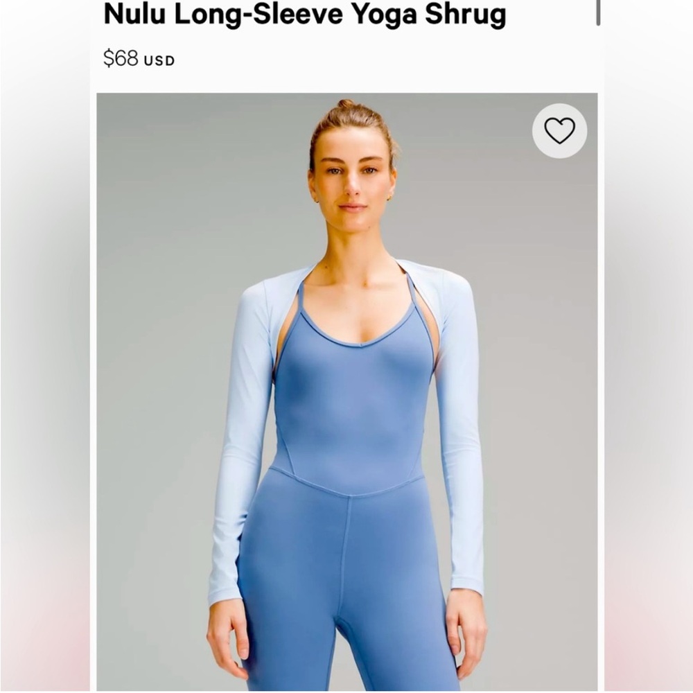 Lululemon Nulu long sleeve size 6 
blue shrug / balero new with tags